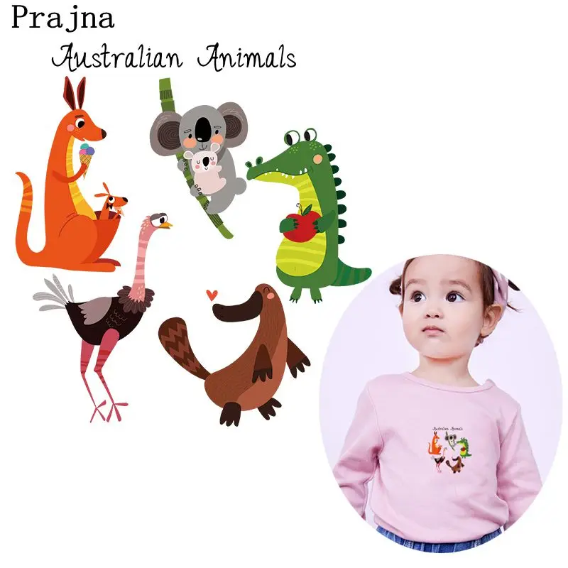 Prajna Australian Animals Patch Heat Transfers Vinyl Iron On Transfer For Clothes Cartoon Ironing Stickers For Kids T-shirt DIY
Prajna Australian Animals Patch Heat Transfers Vinyl Iron On Transfer For Clothes Cartoon Ironing Stickers For Kids T-shirt DIY