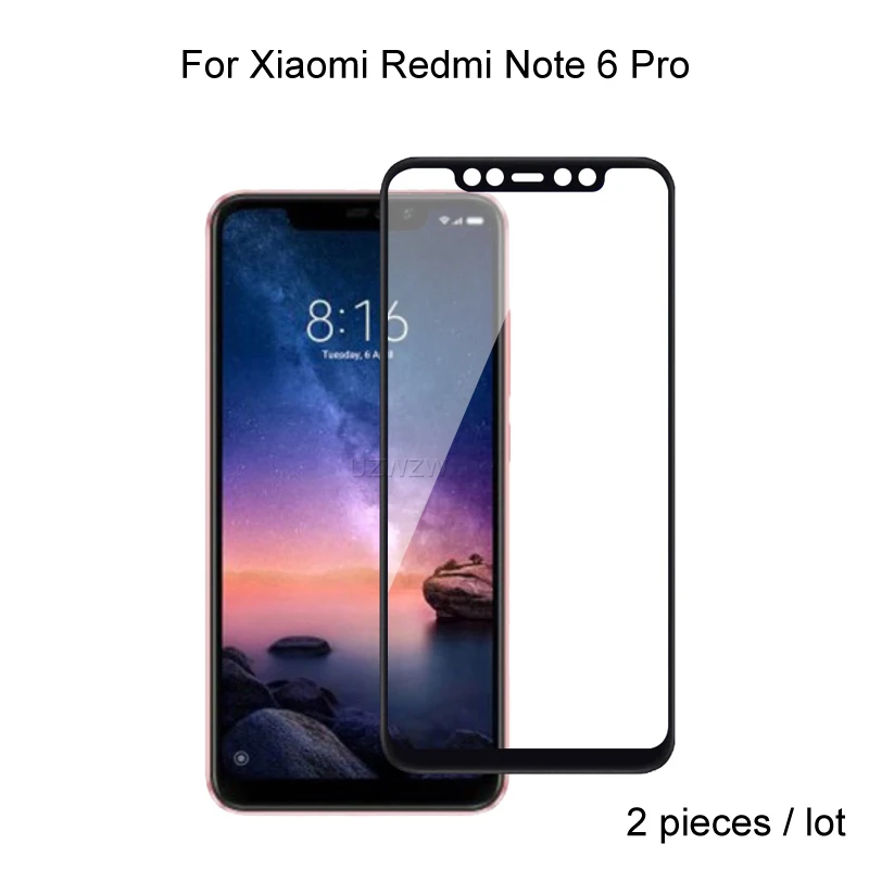2pcs Full Cover Tempered Glass For Xiaomi Redmi Note 6 Pro / Redmi Note 6 Screen Protector Protective Glass Film
2pcs Full Cover Tempered Glass For Xiaomi Redmi Note 6 Pro / Redmi Note 6 Screen Protector Protective Glass Film