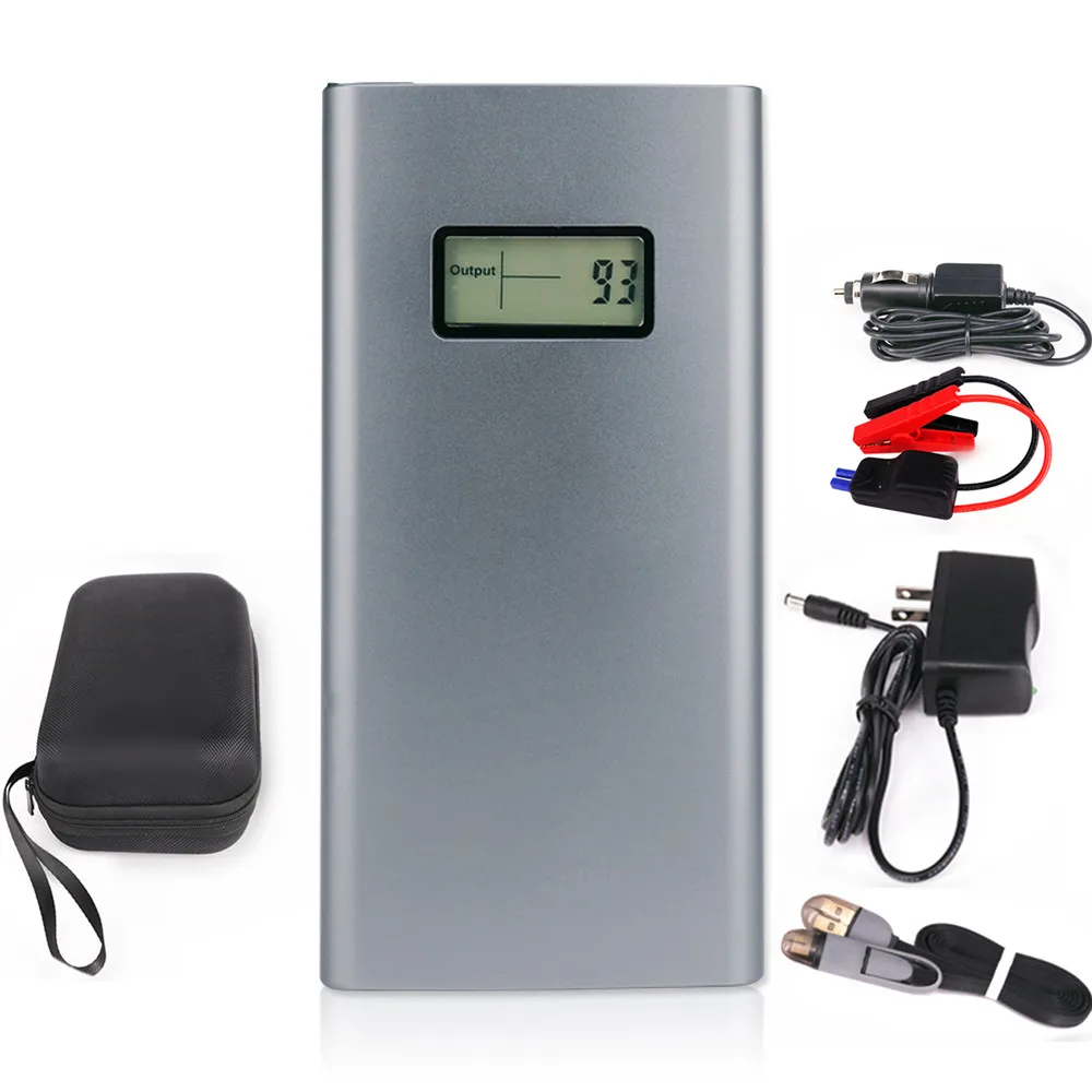 34L 12000mAh Car Jump Starter PowerSupply Aluminum Alloy Case With Smart Clip Multifunction Emergency Charger Battery PowerBank
34L 12000mAh Car Jump Starter PowerSupply Aluminum Alloy Case With Smart Clip Multifunction Emergency Charger Battery PowerBank