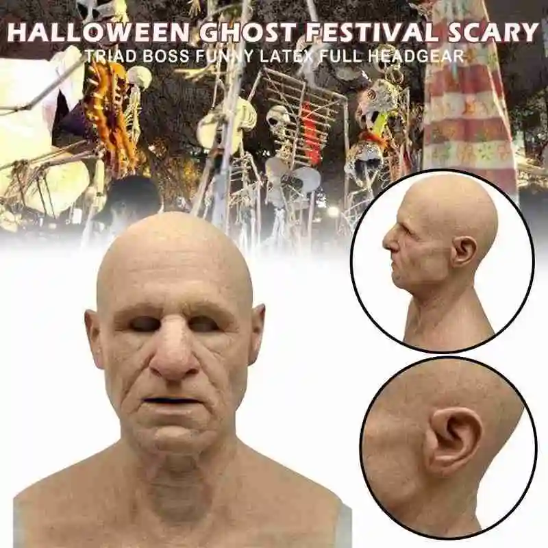 Halloween Old Man Scary Mask For Cosplay Party Costume Masquerade Cos Old Bald Grandpa Beard Silicone Mask
Halloween Old Man Scary Mask For Cosplay Party Costume Masquerade Cos Old Bald Grandpa Beard Silicone Mask