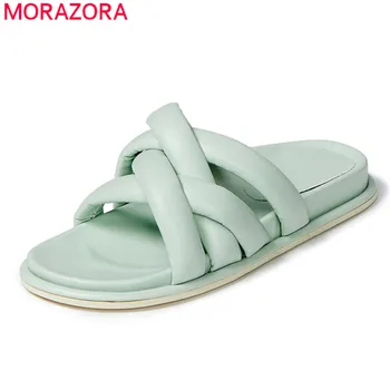 MORAZORA 2020 Big size 35-42 fashion women slippers comfortable flat heel round toe casual shoes summer solid color mules shoes
MORAZORA 2020 Big size 35-42 fashion women slippers comfortable flat heel round toe casual shoes summer solid color mules shoes