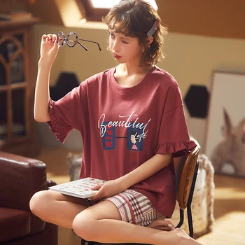 BZEL Women's Pajamas Large Size Nighty Sweet Style Cartoon Pattern Sleepwear Multiple Colors Fashion Homewear Cotton Soft Pijama
BZEL Women's Pajamas Large Size Nighty Sweet Style Cartoon Pattern Sleepwear Multiple Colors Fashion Homewear Cotton Soft Pijama