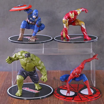 Marvel Iron Captain America Hulk Spiderman PVC Figure Collectible Model Toys Doll 
Marvel Iron Captain America Hulk Spiderman PVC Figure Collectible Model Toys Doll