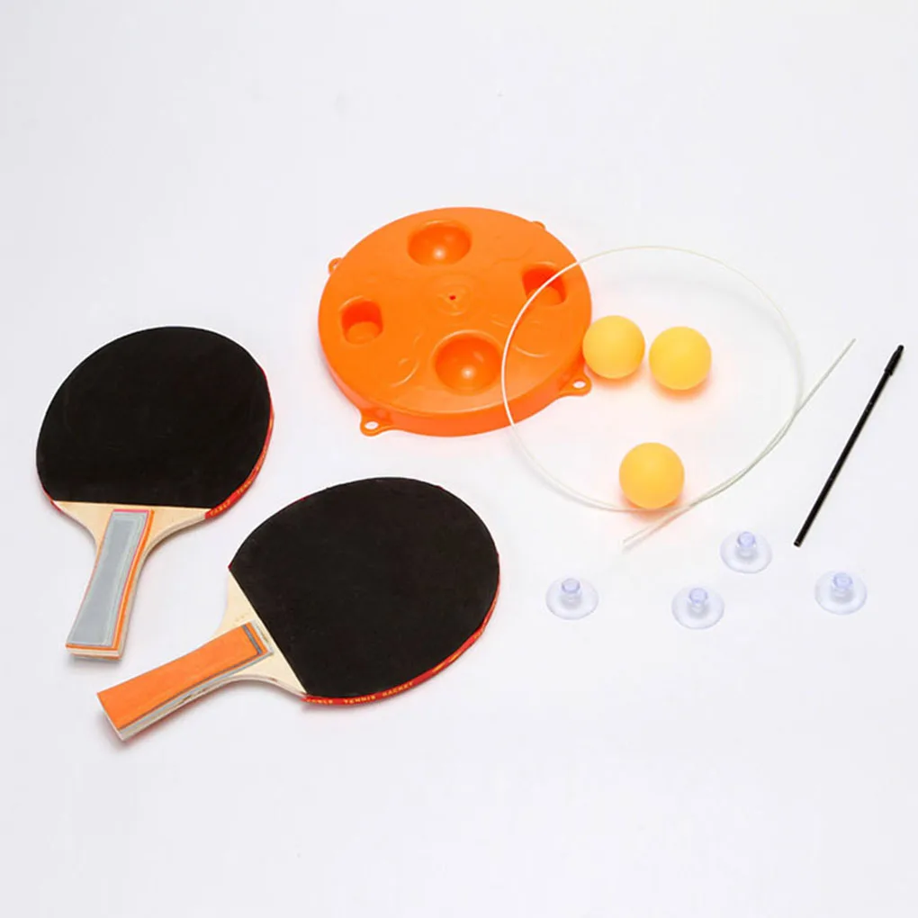 CW_ Portable Table Tennis Trainer Racket Flexible Shaft Ping Pong Ball Training 