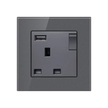 KAMANNI Wall Power Socket with switch, 2.1A Dual USB Charger Port,86mm*86mm, LED indicator, UK Standard USB Switched Outlet 
KAMANNI Wall Power Socket with switch, 2.1A Dual USB Charger Port,86mm*86mm, LED indicator, UK Standard USB Switched Outlet