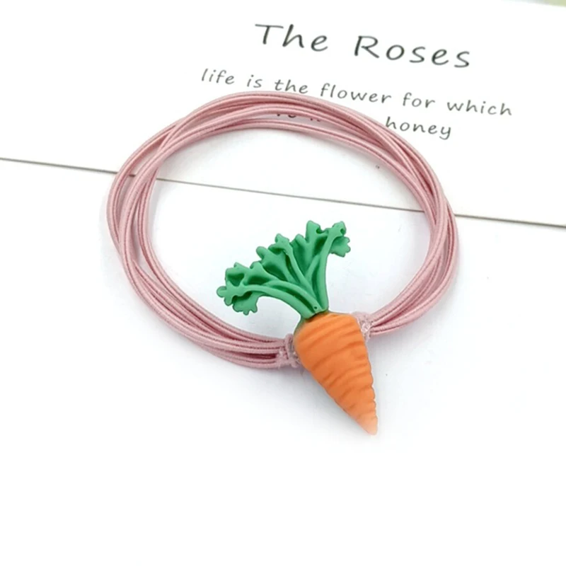 2020 New Small Cute Fruit Ring Temperament Ball Lamb Rope Tie Rubber Band Headwear Rope Hair Accessories For Women Girl