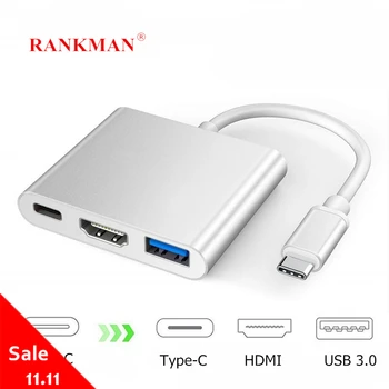 Rankman Type C to HDMI 4K USB C 3.1 3.0 VGA Hub Adapter Cable for Macbook Samsung S9 Dex Huawei P30 Dock Projector TV Monitor 
Rankman Type C to HDMI 4K USB C 3.1 3.0 VGA Hub Adapter Cable for Macbook Samsung S9 Dex Huawei P30 Dock Projector TV Monitor