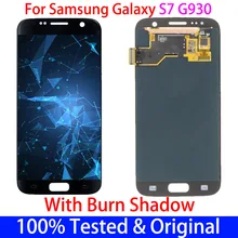 Écran tactile LCD Super Amoled, brûlure et ombre, pour SAMSUNG Galaxy S7 G930 G930F G903V G903T, Original=