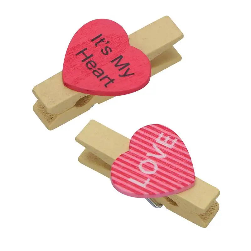 50pcs Wooden Heart Clips Paper Cards Holders Letter Printed Card Clips Photo Picture Clamp Valentines Day Supplies For Girls
50pcs Wooden Heart Clips Paper Cards Holders Letter Printed Card Clips Photo Picture Clamp Valentines Day Supplies For Girls