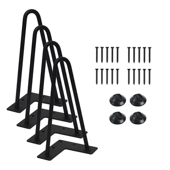 4PCS 8Inch Heavy-Duty Hairpin Coffee Table Legs with 4Pcs Bonus Rubber Floor Protectors Metal Legs Desk Legs
4PCS 8Inch Heavy-Duty Hairpin Coffee Table Legs with 4Pcs Bonus Rubber Floor Protectors Metal Legs Desk Legs