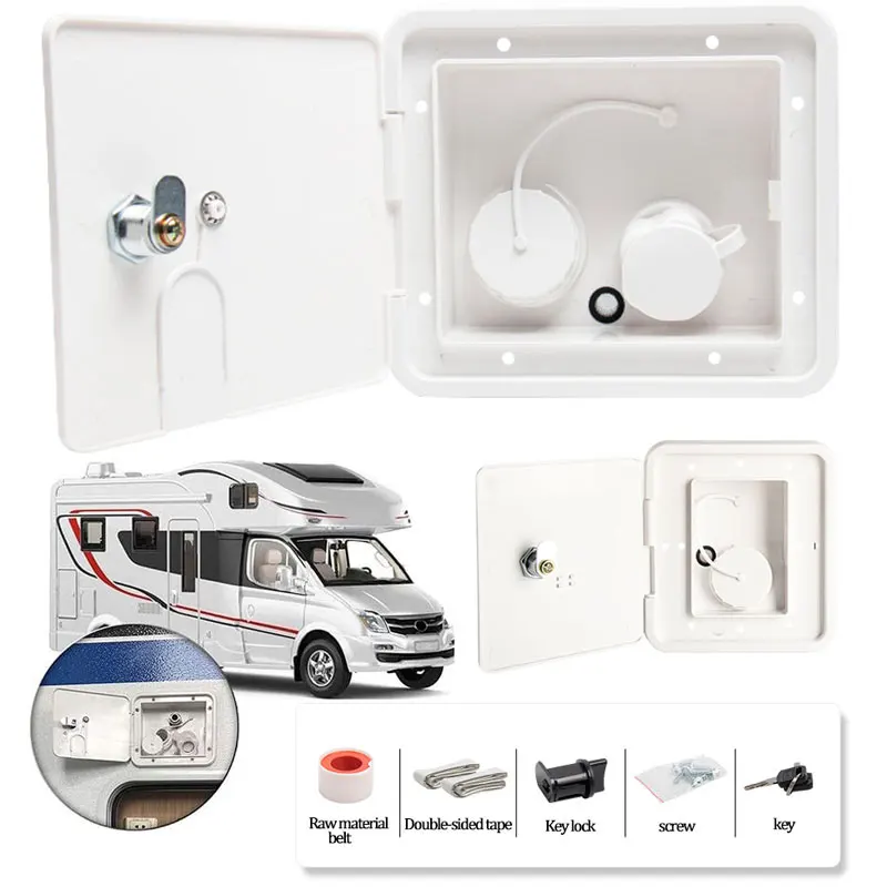 RV Square Water Inlet With 2 Keys Gravity Inlet Threaded Accessories For Water Tanks Caravan Plastic Camper Trailer
RV Square Water Inlet With 2 Keys Gravity Inlet Threaded Accessories For Water Tanks Caravan Plastic Camper Trailer