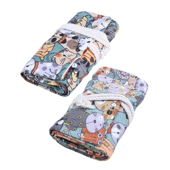 2 Pcs Big Face Cat Cartoon Canvas Wrap Roll Up Pencil Case Pen Brush Bag, 72 Hole & 48 Hole
2 Pcs Big Face Cat Cartoon Canvas Wrap Roll Up Pencil Case Pen Brush Bag, 72 Hole & 48 Hole