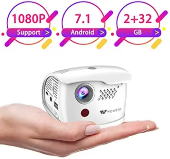 Movie Projector Q1 Mini Projector Android 7.1 OS 150 ANSI Lumens LED DLP Display Tech Battery Support 1080p WiFi HDMI SD Card
Movie Projector Q1 Mini Projector Android 7.1 OS 150 ANSI Lumens LED DLP Display Tech Battery Support 1080p WiFi HDMI SD Card