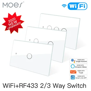 Smart Glass Panel Switch Smart Life/Tuya App Multi-Control Association, Voice Control with Alexa,Google Home,1/2/3 Gang
Smart Glass Panel Switch Smart Life/Tuya App Multi-Control Association, Voice Control with Alexa,Google Home,1/2/3 Gang
