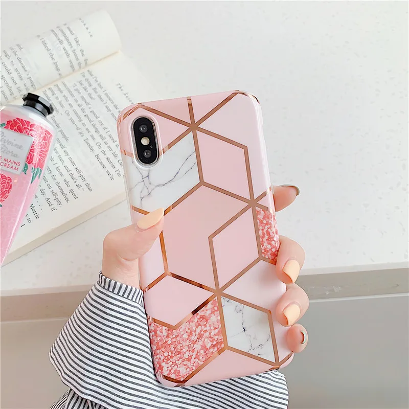 E-plated Geometric Splice Marble Cover for Iphone 6S Case Soft IMD Phone Cases for Iphoen X Xs Max 6 7 8 Plus Case Fundas
E-plated Geometric Splice Marble Cover for Iphone 6S Case Soft IMD Phone Cases for Iphoen X Xs Max 6 7 8 Plus Case Fundas