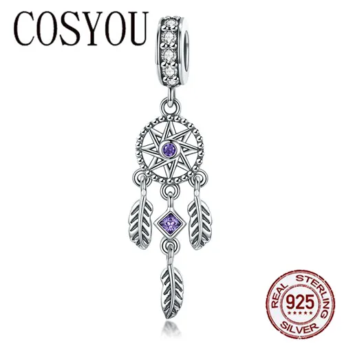 COSYOU 2019 Hot 100% 925 Sterling Silver Pendant Dream Catcher Charm fit Women Charm Bracelets & Necklaces Jewelry Gift SCC841
COSYOU 2019 Hot 100% 925 Sterling Silver Pendant Dream Catcher Charm fit Women Charm Bracelets & Necklaces Jewelry Gift SCC841