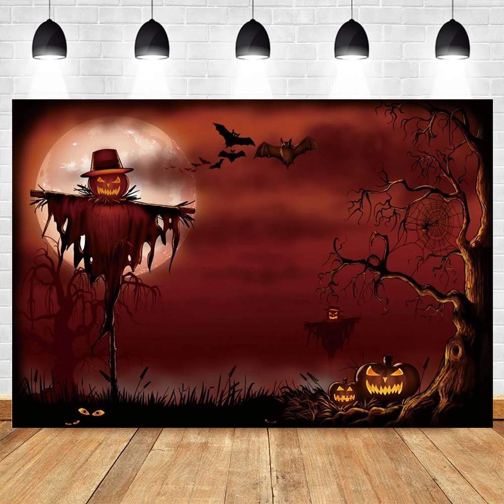 

Yeele Halloween Backdrop Moon Pumpkin Forest Tree Bat Baby Birthday Party Portrait Background Photography Photocall Photo Stuid