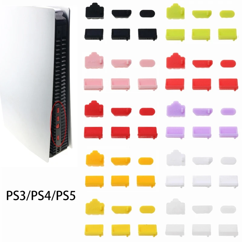 Фото 6 шт. Силиконовые пылезащитные заглушки для PS5 PS4 PS3 95AF | Электроника