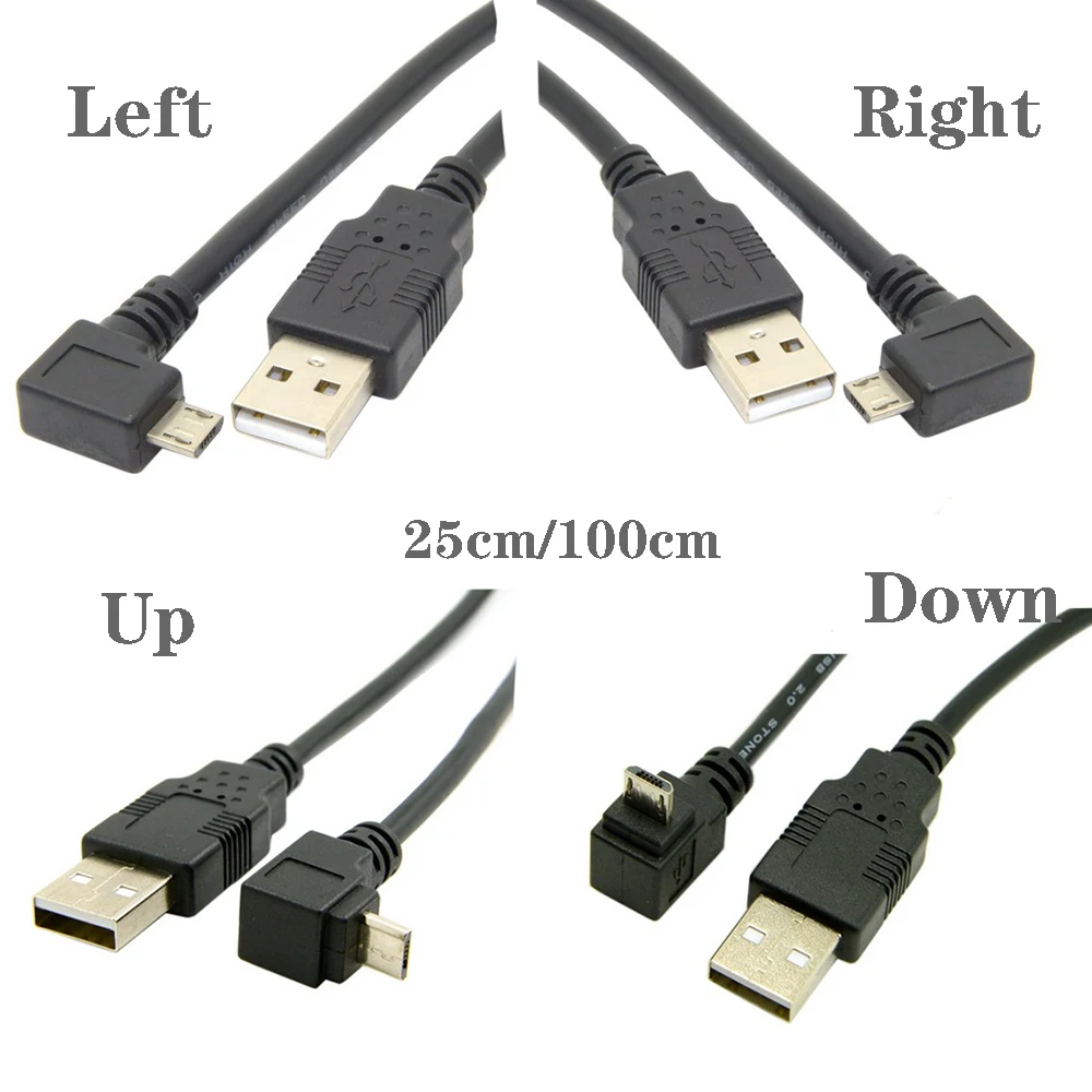 90 Degree angle Micro USB Cable Micro to USB2.0 male data & charge cable for mobile phone black color
90 Degree angle Micro USB Cable Micro to USB2.0 male data & charge cable for mobile phone black color