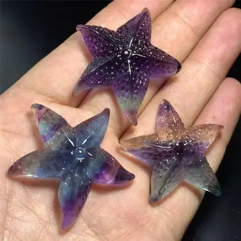 1pcs Natural colored fluorite crystal hand-carved lovely starfish reiki crystal in beautiful colors for Christmas gifts
1pcs Natural colored fluorite crystal hand-carved lovely starfish reiki crystal in beautiful colors for Christmas gifts