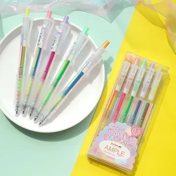 5PC Colorful Ball-point Pen Press Type Multi-color Multi-function 0.5 Five-color Cute Girl Pen Colorful Oil Pen School Supplies
5PC Colorful Ball-point Pen Press Type Multi-color Multi-function 0.5 Five-color Cute Girl Pen Colorful Oil Pen School Supplies