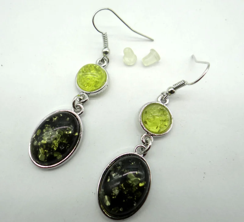 wholesale Natural Precious Modernist Water drop TEARDROP GOLDEN HONEY PRESSED AMBERS Jewelry making earring Q3 | Украшения и
