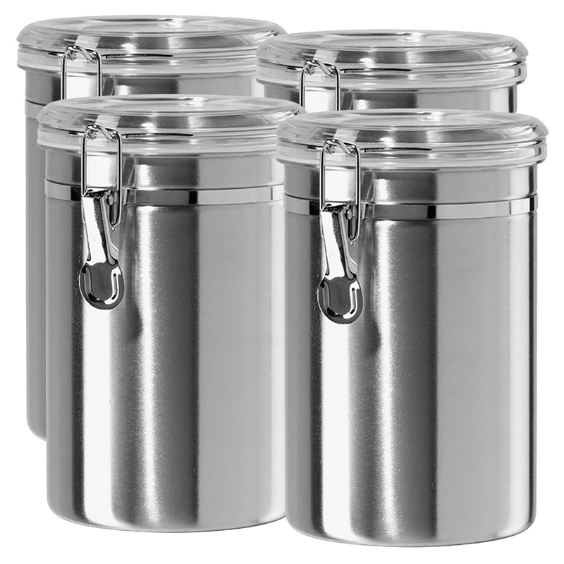 EASY-4 Pcs Stainless Steel Canister Set 64 Fl Oz Storage Tanks Sealed Cans Multi-Grain Cans Tea Cans Food Storage Cans Kitchen S
EASY-4 Pcs Stainless Steel Canister Set 64 Fl Oz Storage Tanks Sealed Cans Multi-Grain Cans Tea Cans Food Storage Cans Kitchen S