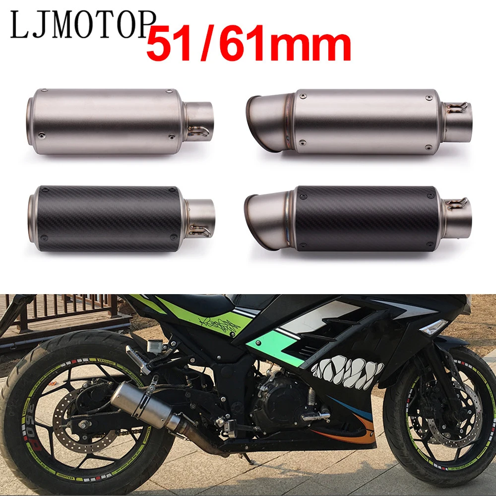 Фото 2020 Motorcycle exhaust escape Modified Carbon fiber Moto Exhaust system For YAMAHA tmax 500 530 xp500 xp530 xj600 keeway tx125 |