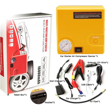 GKFLY Powerful Starting Device Car Jump Starter Emergency 12V Air pump Compressor 16800mAh Car Reboot Booster Tire Inflator
GKFLY Powerful Starting Device Car Jump Starter Emergency 12V Air pump Compressor 16800mAh Car Reboot Booster Tire Inflator