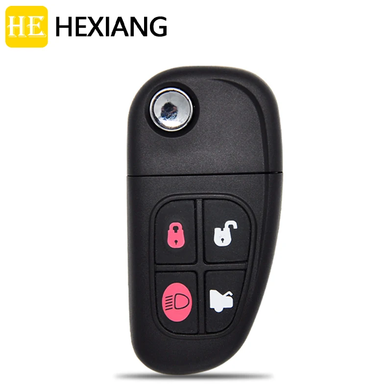 

HE Xiang Car Key Shell Case For Jaguar XJ XJR XJ6 XJ8 F-Type X-Type Replacement Flip Key Housing Cover With FO21 Blade