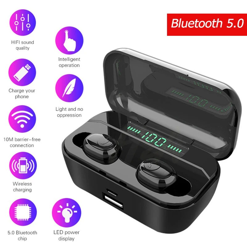 SZMUGUA Bluetooth TWS Earphone 8D Stereo Sport Wireless Earbuds Headset 3500mAh Power Bank Mini Earphones Waterproof Headphone
SZMUGUA Bluetooth TWS Earphone 8D Stereo Sport Wireless Earbuds Headset 3500mAh Power Bank Mini Earphones Waterproof Headphone