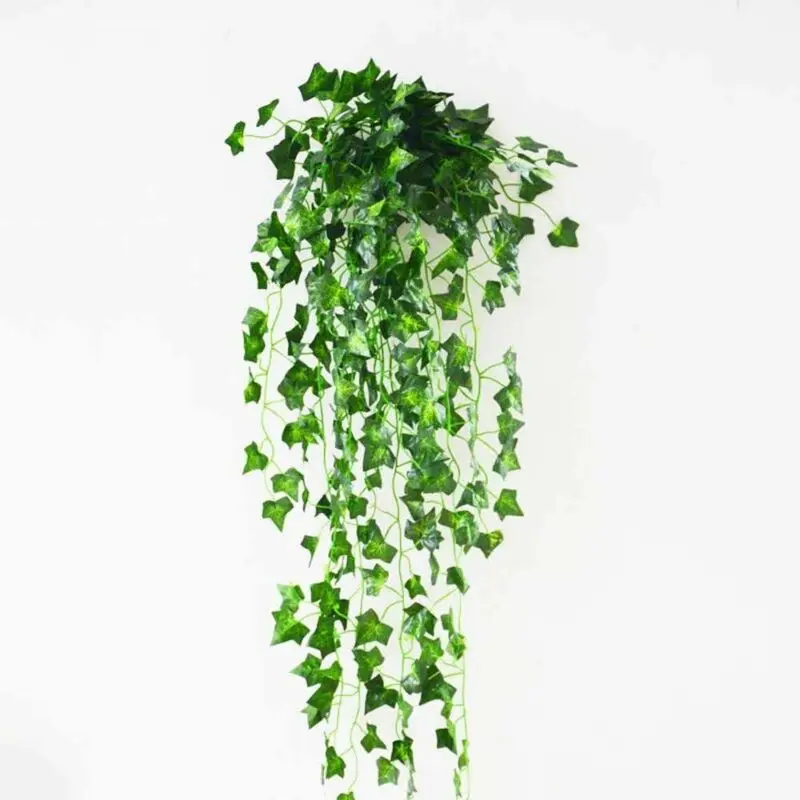 Фото Искусственные листья плюща 2 1 м подвесная Свадебная гирлянда искусственная