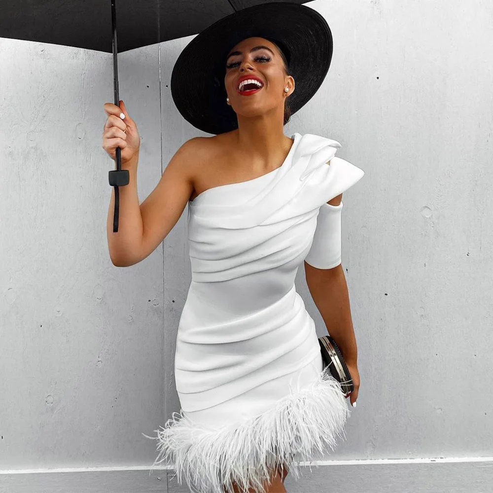 2020 New Arrival Women white yellow one - shoulder sleeveless Vestidos Celebrity evening party bandage dress wholesale
2020 New Arrival Women white yellow one - shoulder sleeveless Vestidos Celebrity evening party bandage dress wholesale