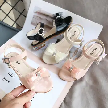 Crystal Bowknot Soft Leather Princess Sandals for Girls Solid Color Round Toe Rubber Sandals Girls Summer Sandals 4-11Y #20
Crystal Bowknot Soft Leather Princess Sandals for Girls Solid Color Round Toe Rubber Sandals Girls Summer Sandals 4-11Y #20