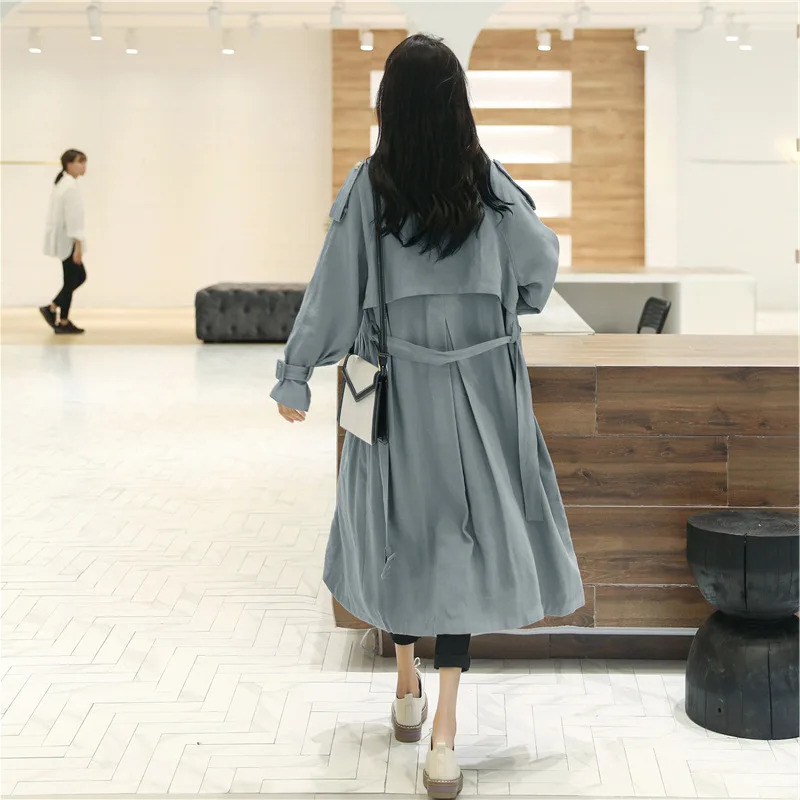 Trench Coat Women's Mid-length Korean-style Autumn 2019 New Style Khaki LULU over-the-Knee Loose-Fit CHIC Spring And Autumn Coat
Trench Coat Women's Mid-length Korean-style Autumn 2019 New Style Khaki LULU over-the-Knee Loose-Fit CHIC Spring And Autumn Coat