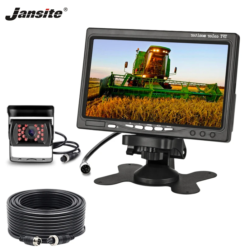 Jansite 7'' HD Car Monitor rear view camera Aviation head Waterproof 4 pin camera Excavator Harvester truck 12-24V Reverse iamge
Jansite 7'' HD Car Monitor rear view camera Aviation head Waterproof 4 pin camera Excavator Harvester truck 12-24V Reverse iamge