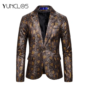 New Men Sequin Blazer Wedding & Party Jackets European Size Suit Men's One Button &Snake Pattern Leisure For Men Singer Stages 
New Men Sequin Blazer Wedding & Party Jackets European Size Suit Men's One Button &Snake Pattern Leisure For Men Singer Stages