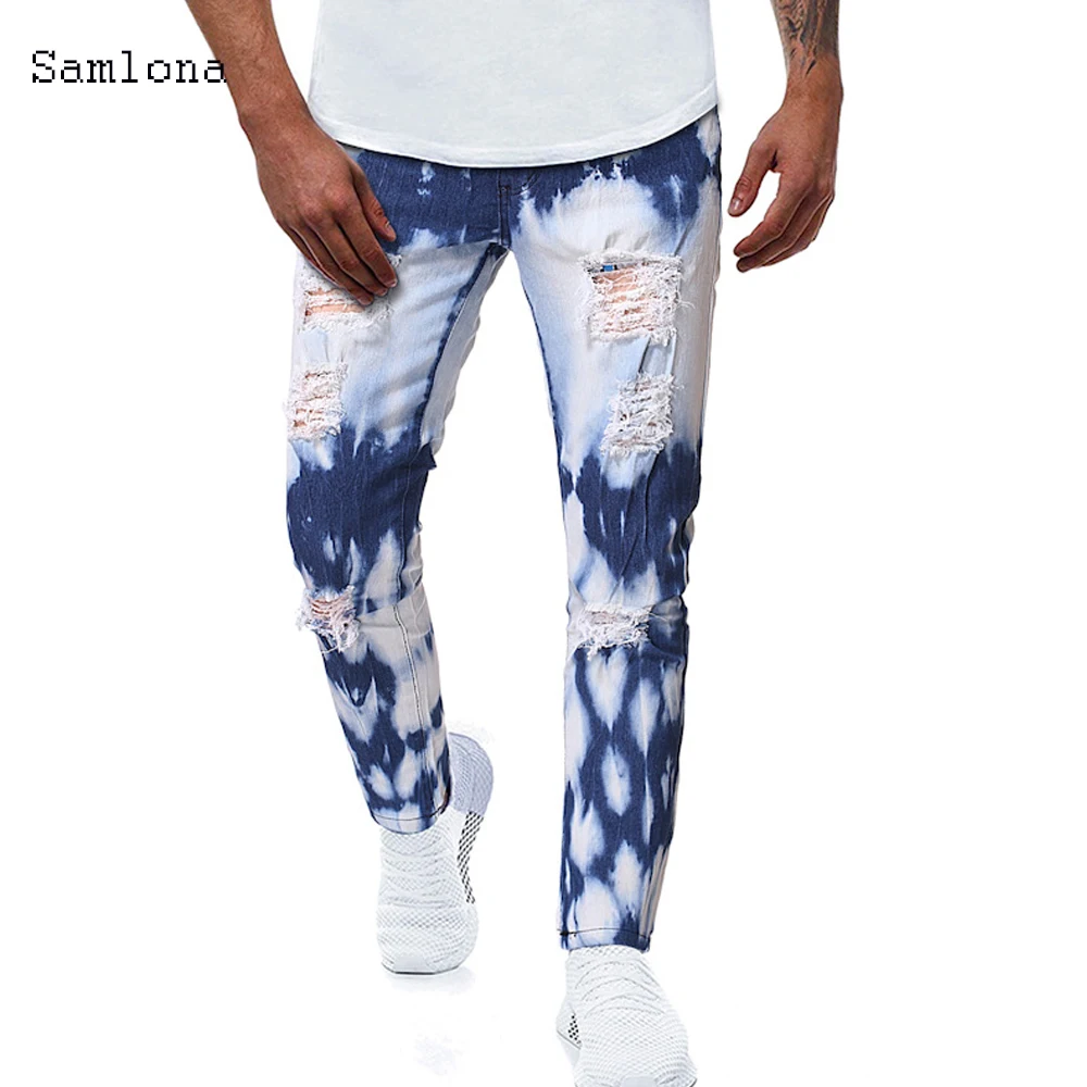 Men Jeans Fashion Hole European and American style Trouser Autumn Casual skinny Hip Hop Patchwork Color Straight Pants Demin Man
Men Jeans Fashion Hole European and American style Trouser Autumn Casual skinny Hip Hop Patchwork Color Straight Pants Demin Man