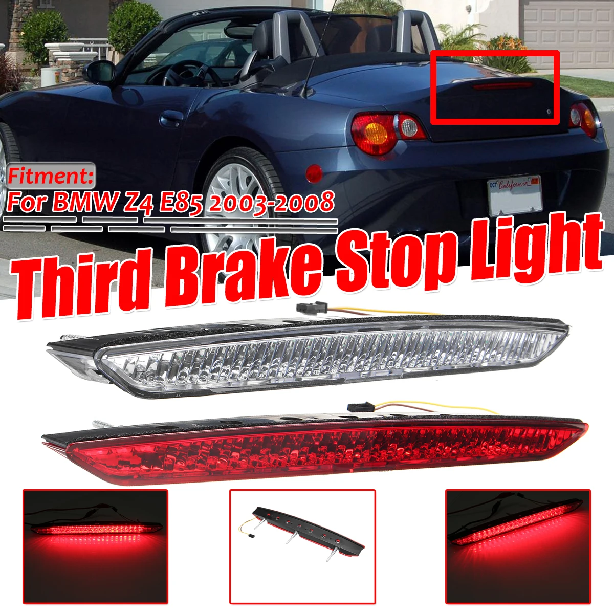 Third White & red Clear tail rear Brake Stop LED light Rear lamp in signal lamp car Fit For Genuine Trunk for BMW Z4 E85 03-08
Third White & red Clear tail rear Brake Stop LED light Rear lamp in signal lamp car Fit For Genuine Trunk for BMW Z4 E85 03-08