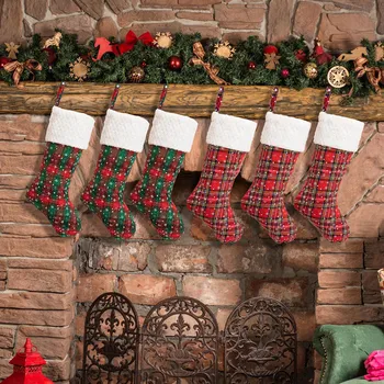 1Pcs Christmas Gift Mini Stocking Plaid With Plush Cuff Stocking Decor Gift Bag kerst navidad decoración
1Pcs Christmas Gift Mini Stocking Plaid With Plush Cuff Stocking Decor Gift Bag kerst navidad decoración