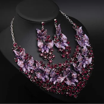 2020 Luxury Brand Women Handmake Crystal Bib Collar Necklace Big Choker Chunky Butterfly Necklace Earrings Jewelry Set For Women
2020 Luxury Brand Women Handmake Crystal Bib Collar Necklace Big Choker Chunky Butterfly Necklace Earrings Jewelry Set For Women