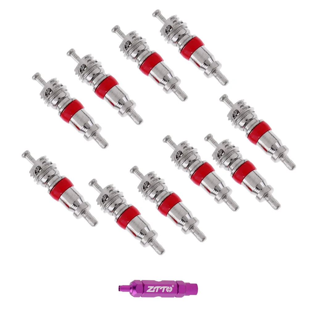 Double Head Multifunction MTB Schrader Presta Tire Valve Core Removal Tool + Schrader Removable Valve Cores Double Head Multifunction MTB Schrader Presta Tire Valve Core Removal Tool + Schrader Removable Valve Cores