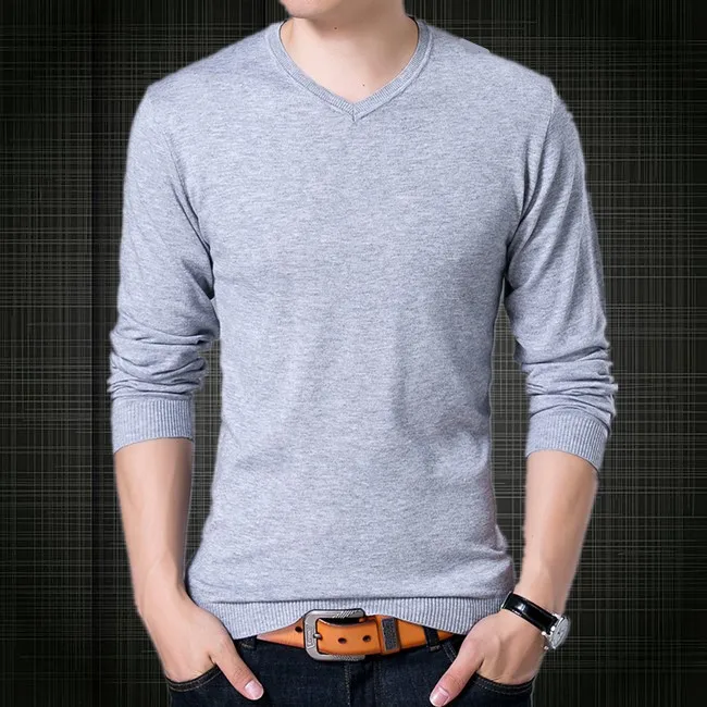 MLXSLKY Men's Knitwear Solid Color V-neck Long Sleeve Men's Sweater Mens Base Knit Sweater
MLXSLKY Men's Knitwear Solid Color V-neck Long Sleeve Men's Sweater Mens Base Knit Sweater