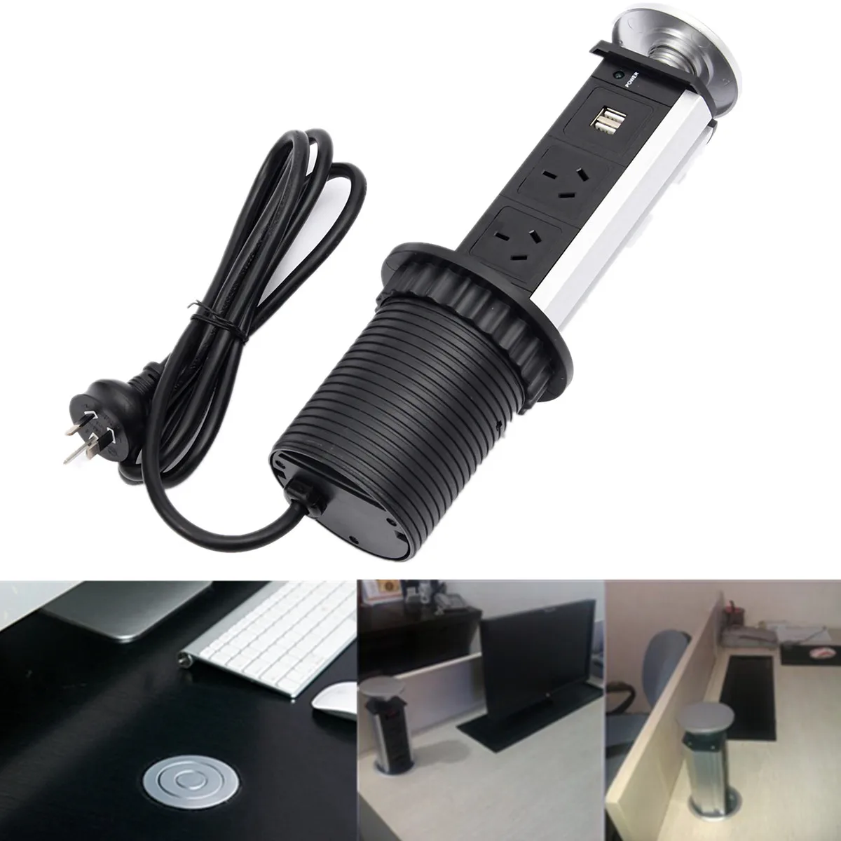 Pull Up 3 Power Socket 2 USB Charging Port Kitchen Table Desktop Sockets Retractable Countertops Worktop For Home Kitchen Desk
Pull Up 3 Power Socket 2 USB Charging Port Kitchen Table Desktop Sockets Retractable Countertops Worktop For Home Kitchen Desk