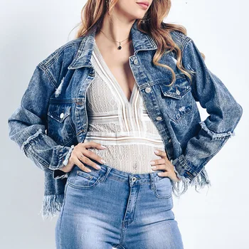 2020 Tassel Denim Jacket Women Coat Streetwear Casual Jeans Jackets Vintage Blue Fashion Short Coats Boho Tops Spring Outwear
2020 Tassel Denim Jacket Women Coat Streetwear Casual Jeans Jackets Vintage Blue Fashion Short Coats Boho Tops Spring Outwear