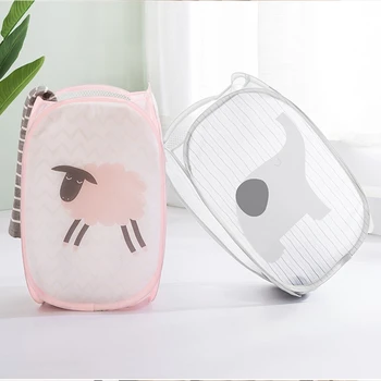 Clothes Storage Baskets Mesh Washing Dirty Home Foldable Clothes Laundry Basket Portable Sundries Organizer Toy Container 
Clothes Storage Baskets Mesh Washing Dirty Home Foldable Clothes Laundry Basket Portable Sundries Organizer Toy Container