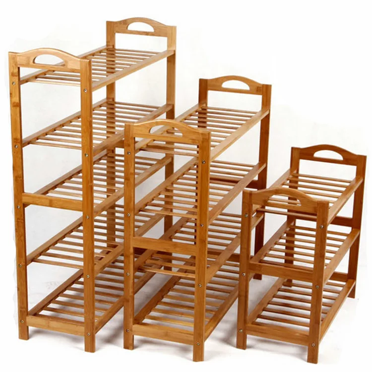 Solid Bamboo Shoe Rack Multilayer Simple Shoe Cabinet Dustproof Moso Bamboo Shoe Rack Sub-Storage Shelf Special Offer Bamboo