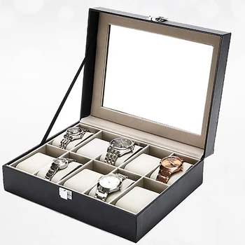10 Grids Wristwatch Box Holder PU Leather Watch Box Watches Display Rectangle Jewelry Storage Boxes High Quality Jewelry Box
10 Grids Wristwatch Box Holder PU Leather Watch Box Watches Display Rectangle Jewelry Storage Boxes High Quality Jewelry Box