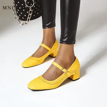 MNIXUAN women pumps spring 2020 new patent leather white block middle heels buckle yellow girls Mary Jane Shoes big size 45 46
MNIXUAN women pumps spring 2020 new patent leather white block middle heels buckle yellow girls Mary Jane Shoes big size 45 46