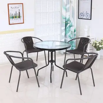 Tempered Glass Round Table, Table And Chair Combination Outdoor Small Table Modern Simple Iron Table, Leisure Coffee Table
Tempered Glass Round Table, Table And Chair Combination Outdoor Small Table Modern Simple Iron Table, Leisure Coffee Table